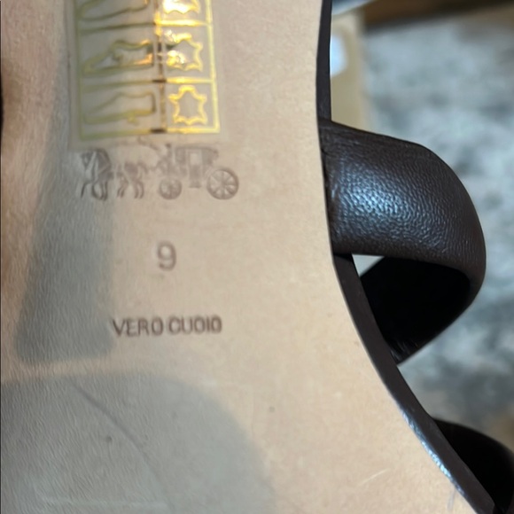 Coach Dark Brown Leather Knot Mules - Picture 6 of 8